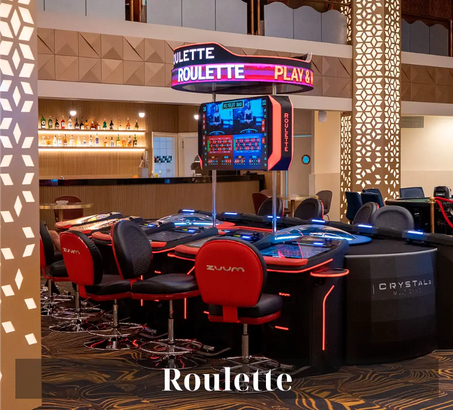 Roulette européenne et table au Casino Malabata Tanger