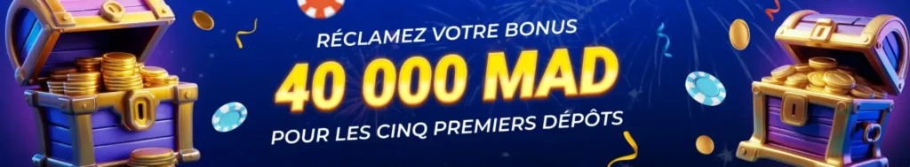 MostBet Casino offre 40 000 MAD de bonus de bienvenue.