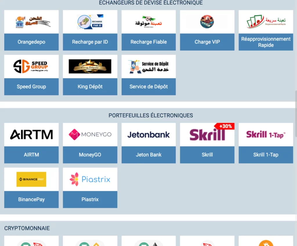 Les méthodes de paiement de 1xBet-Casino MA comprennent des options bancaires locales, des portefeuilles électroniques et des crypto-monnaies pour les joueurs marocains.
