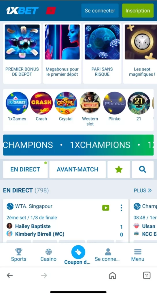 La plate-forme de jeux mobile 1xBet Casino MA propose des dépôts sécurisés et une large sélection de jeux de casino pour les joueurs marocains.
